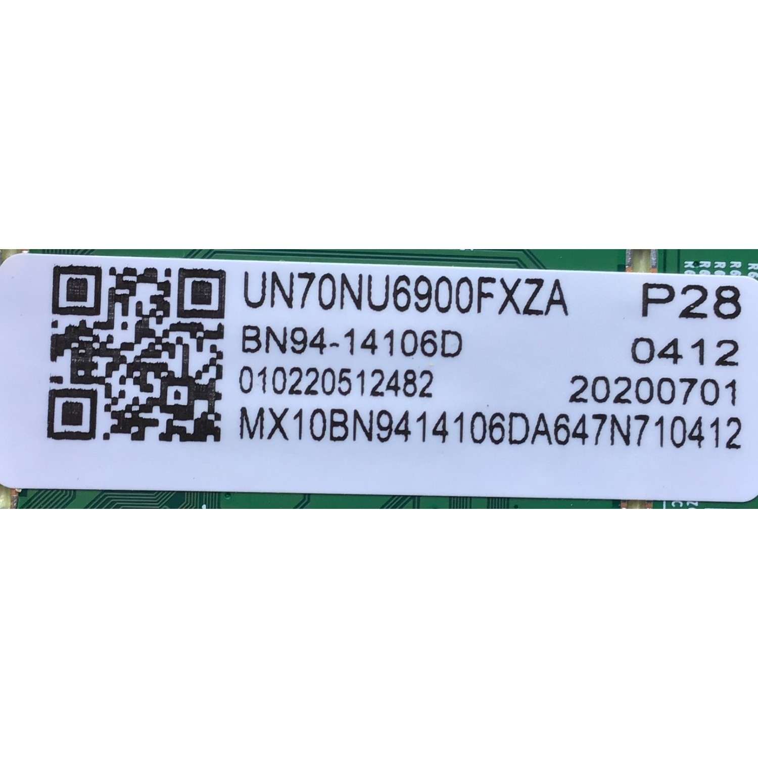 KIT DE TARJETAS PARA TV SAMSUNG / MAIN BN94-14106D / BN41-02662 / FUENTE BN44-01056A / L75S6N_THS / T-CON CV700U1-T01-CB-2 / E3CCBB7000030 / PANEL CY-GN070HGJV1H / MODELO UN70NU6900FXZA GB03 /  UN70NU6070FXZA - Imagen 3